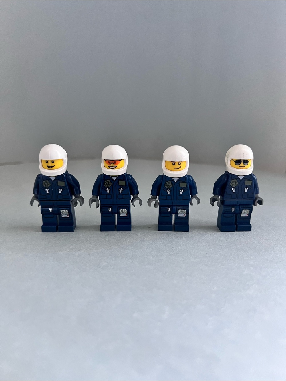 Lego City Police Helicopter Pilot Minifigure Bundle